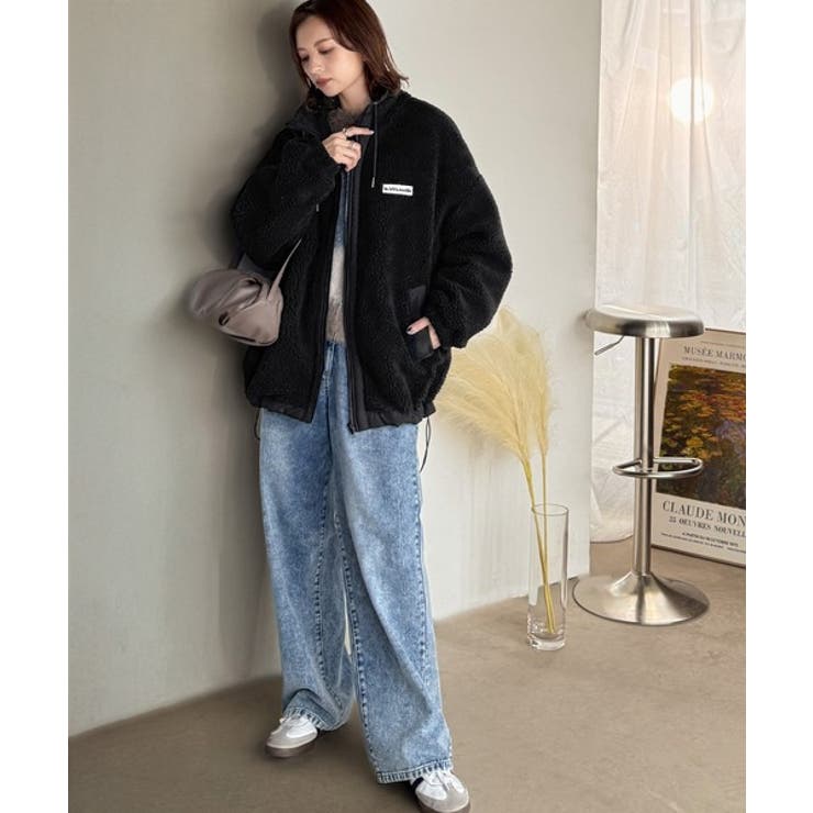 冷え知らず＆洒落見えアウター。あったかボア異素材切り替えブルゾン | Classical Elf  | 詳細画像18 