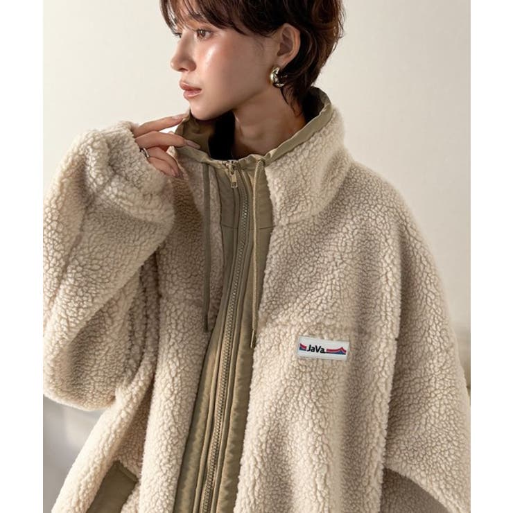 冷え知らず＆洒落見えアウター。あったかボア異素材切り替えブルゾン | Classical Elf  | 詳細画像20 