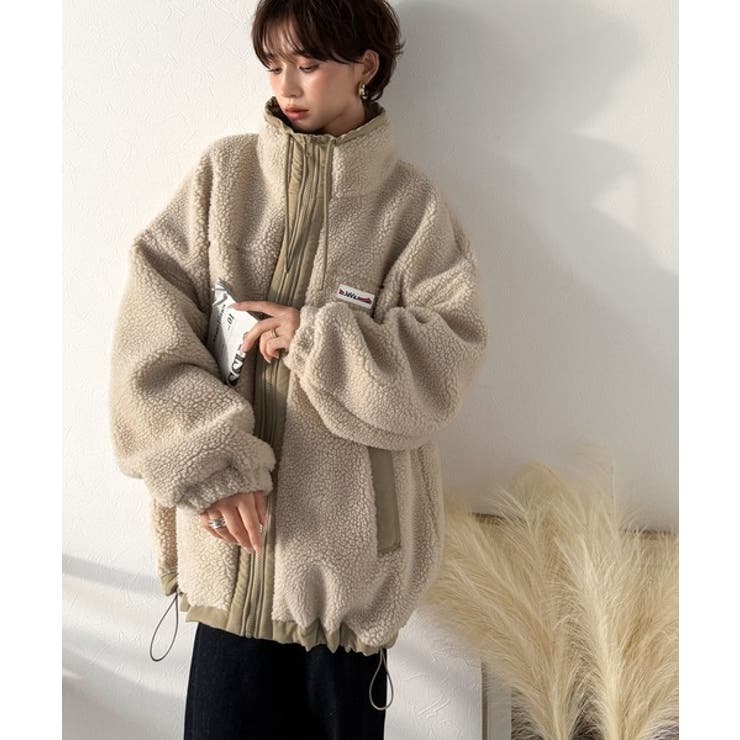 冷え知らず＆洒落見えアウター。あったかボア異素材切り替えブルゾン | Classical Elf  | 詳細画像22 