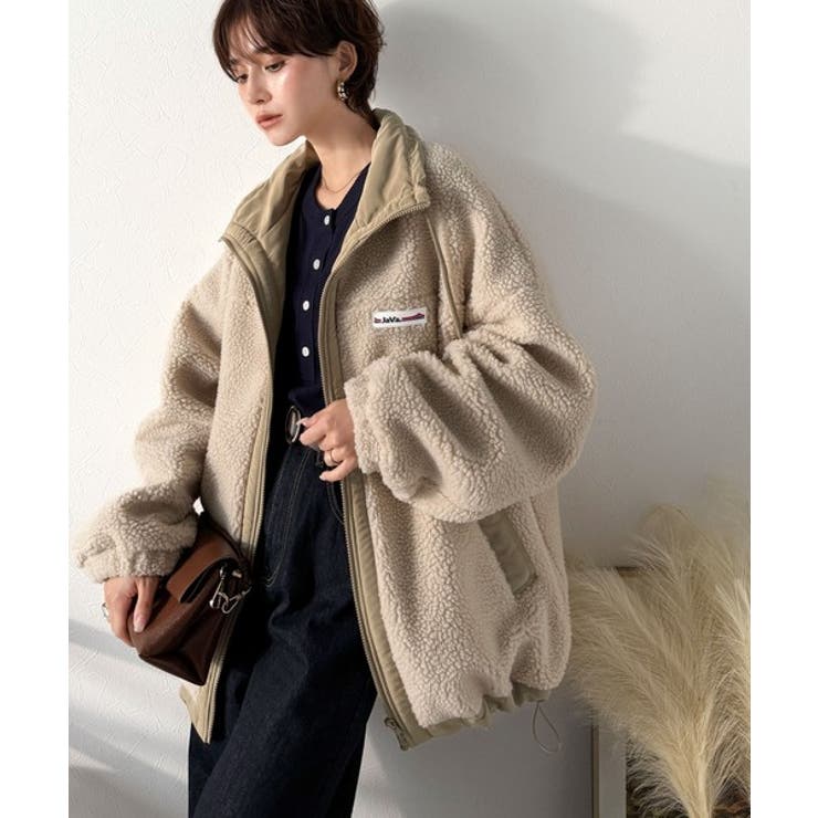 冷え知らず＆洒落見えアウター。あったかボア異素材切り替えブルゾン | Classical Elf  | 詳細画像29 