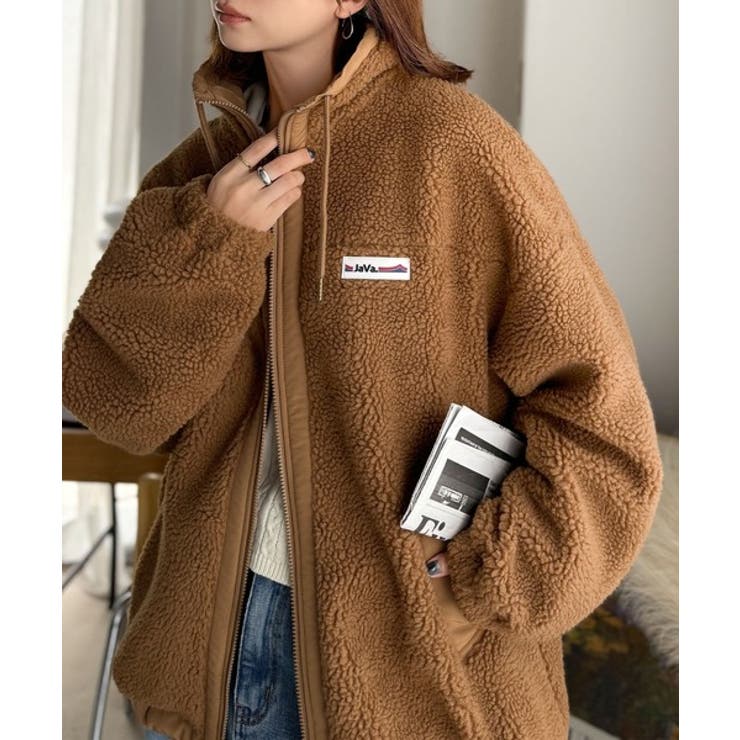 冷え知らず＆洒落見えアウター。あったかボア異素材切り替えブルゾン | Classical Elf  | 詳細画像33 