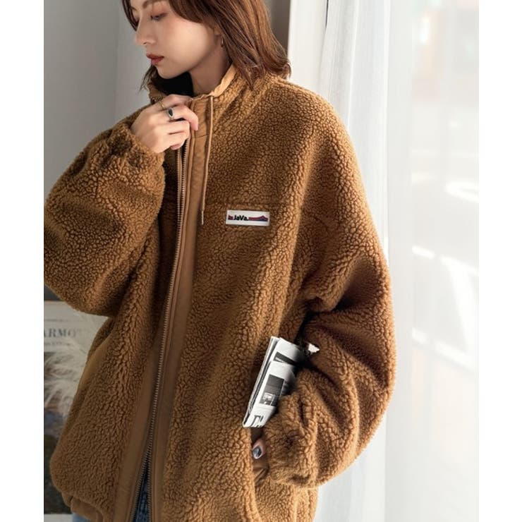 冷え知らず＆洒落見えアウター。あったかボア異素材切り替えブルゾン | Classical Elf  | 詳細画像35 