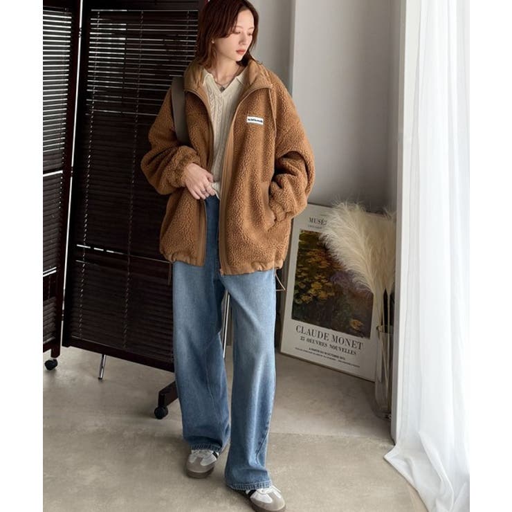 冷え知らず＆洒落見えアウター。あったかボア異素材切り替えブルゾン | Classical Elf  | 詳細画像39 