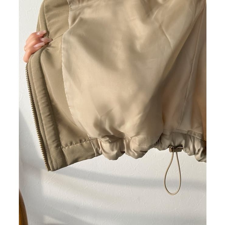 冷え知らず＆洒落見えアウター。あったかボア異素材切り替えブルゾン | Classical Elf  | 詳細画像46 