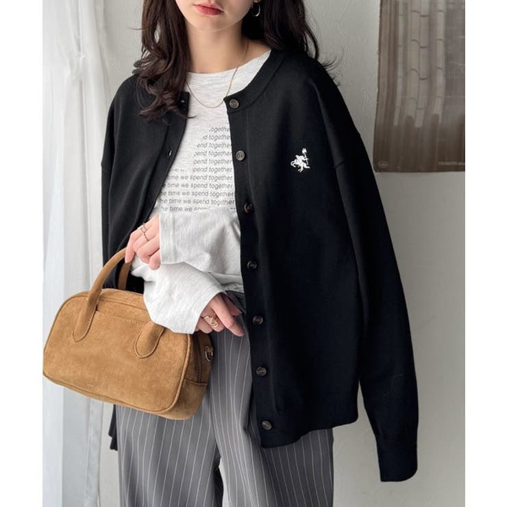 着まわし自在のベーシックデザイン。配色刺繍カーディガン | Classical Elf  | 詳細画像7 