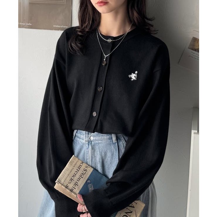 着まわし自在のベーシックデザイン。配色刺繍カーディガン | Classical Elf  | 詳細画像10 