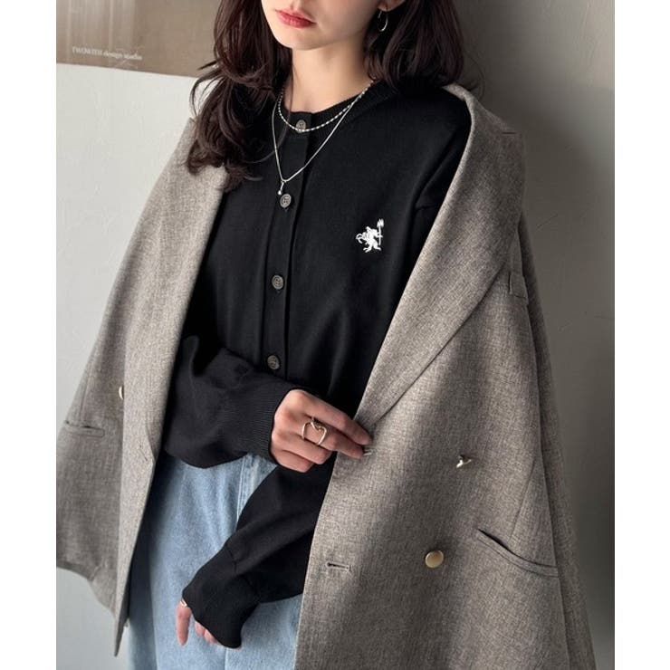 着まわし自在のベーシックデザイン。配色刺繍カーディガン | Classical Elf  | 詳細画像16 