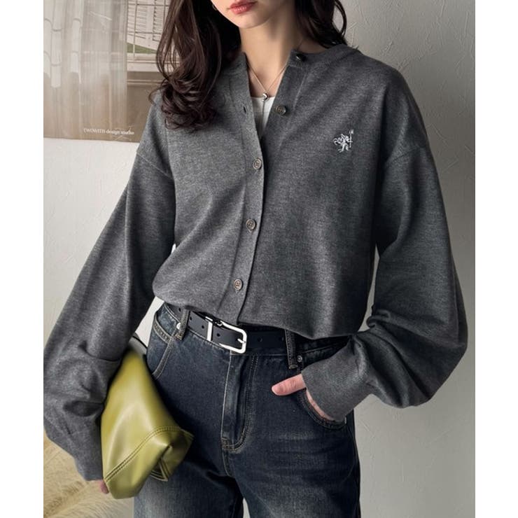 着まわし自在のベーシックデザイン。配色刺繍カーディガン | Classical Elf  | 詳細画像19 