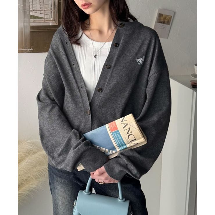 着まわし自在のベーシックデザイン。配色刺繍カーディガン | Classical Elf  | 詳細画像20 