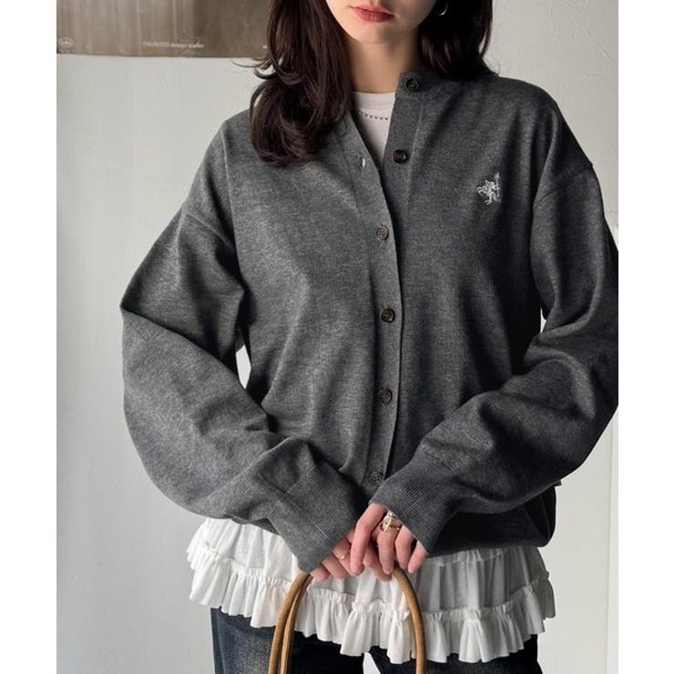 着まわし自在のベーシックデザイン。配色刺繍カーディガン | Classical Elf  | 詳細画像23 