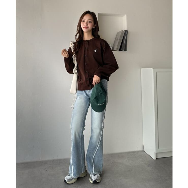 着まわし自在のベーシックデザイン。配色刺繍カーディガン | Classical Elf  | 詳細画像31 