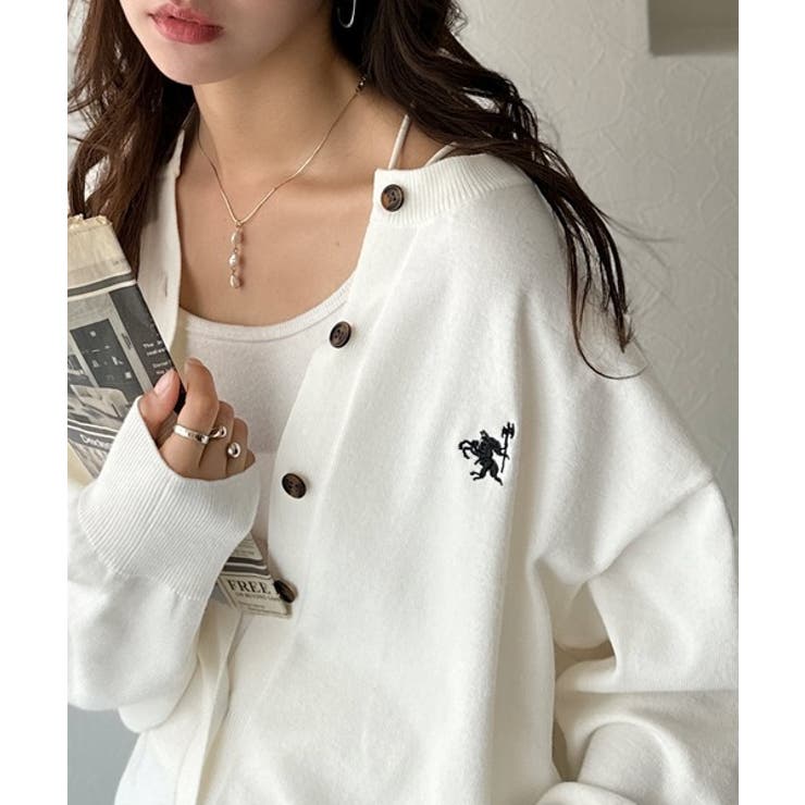 着まわし自在のベーシックデザイン。配色刺繍カーディガン | Classical Elf  | 詳細画像2 