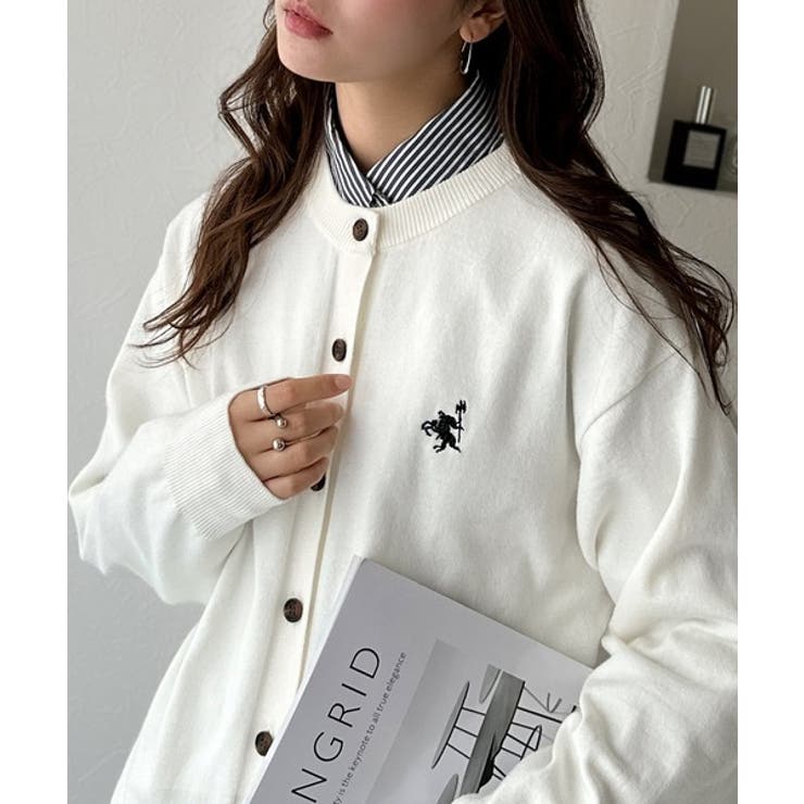 着まわし自在のベーシックデザイン。配色刺繍カーディガン | Classical Elf  | 詳細画像4 