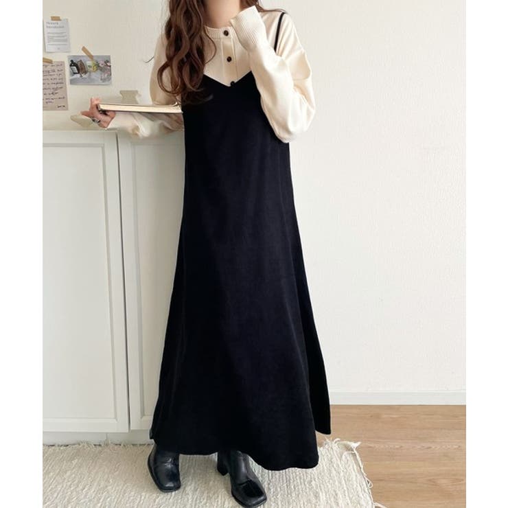 顔周りスッキリ&胸元刺繍で映える♪配色刺繍ヘンリーネックニット | Classical Elf  | 詳細画像6 