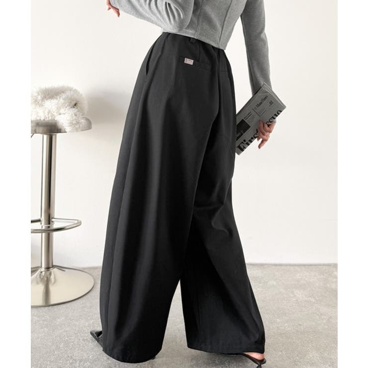 カーブで魅せる、抜け感シルエット。綿100％コットンツイルバレルレッグタックパン… | Classical Elf  | 詳細画像6 