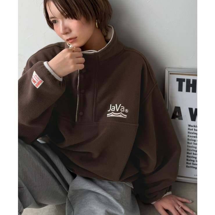 《JaVaジャバコラボ》ふんわり暖か。軽量配色フリースハーフジッププルオーバー（… | Classical Elf  | 詳細画像19 