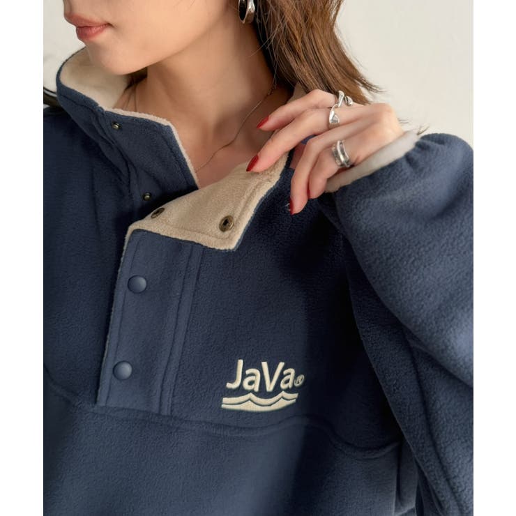 《JaVaジャバコラボ》ふんわり暖か。軽量配色フリースハーフジッププルオーバー（… | Classical Elf  | 詳細画像53 