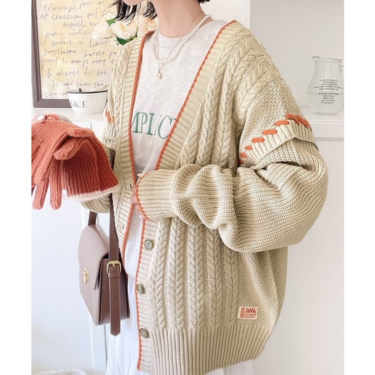 即、お洒落上級者。2wayビッグハンドステッチカーディガン | Classical Elf  | 詳細画像13 