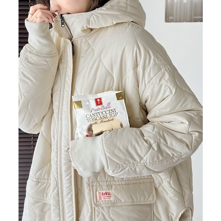 美品！エルフ　elf　春秋シーズン用　キルティングリバーシブルジャケット　メンズM JAVAジャバ 別注》シーズンスタイルをアップデート。リバーシブル