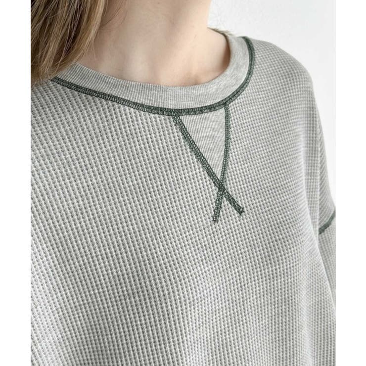 《JaVaジャバ 別注》シンプルなのに格上げ。2way配色ワッフルロンTee | Classical Elf  | 詳細画像44 