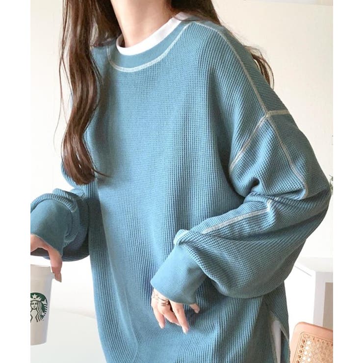 《JaVaジャバ 別注》シンプルなのに格上げ。2way配色ワッフルロンTee | Classical Elf  | 詳細画像49 