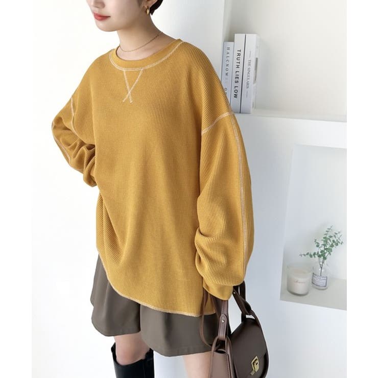 《JaVaジャバ 別注》シンプルなのに格上げ。2way配色ワッフルロンTee | Classical Elf  | 詳細画像53 