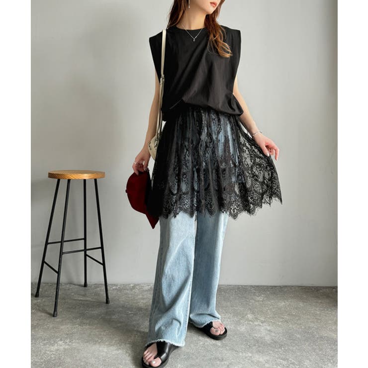 《JaVaジャバコラボ》１枚で旬な着こなし♪レースコンビチュニックTシャツワンピ… | Classical Elf  | 詳細画像9 