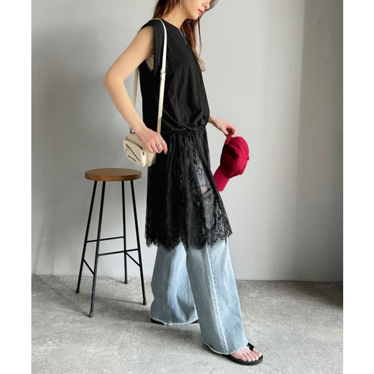 《JaVaジャバコラボ》１枚で旬な着こなし♪レースコンビチュニックTシャツワンピ… | Classical Elf  | 詳細画像14 