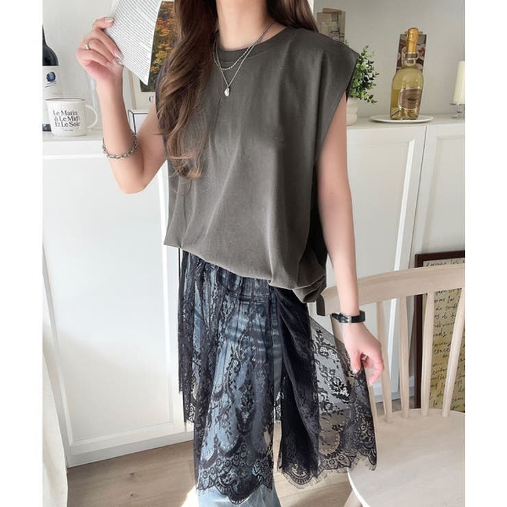《JaVaジャバコラボ》１枚で旬な着こなし♪レースコンビチュニックTシャツワンピ… | Classical Elf  | 詳細画像17 