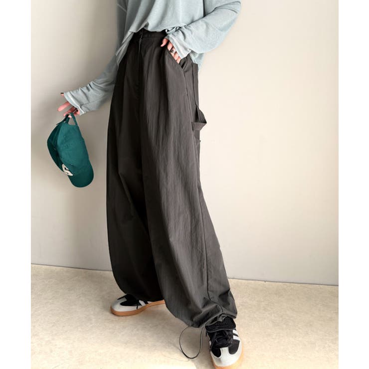 《JaVa ジャバ別注》ワイドな今っぽシルエット メンズライク裾ドロストペインタ… | Classical Elf  | 詳細画像17 