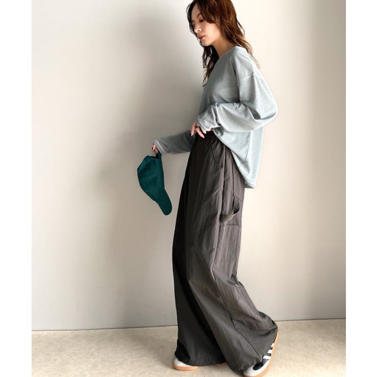 《JaVa ジャバ別注》ワイドな今っぽシルエット メンズライク裾ドロストペインタ… | Classical Elf  | 詳細画像18 