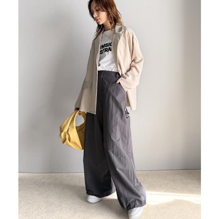 《JaVa ジャバ別注》ワイドな今っぽシルエット メンズライク裾ドロストペインタ… | Classical Elf  | 詳細画像19 