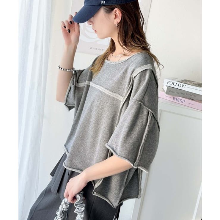 カジュアルコーデ の主役に。半袖ダメージ加工裏毛プルオーバー | Classical Elf  | 詳細画像15 