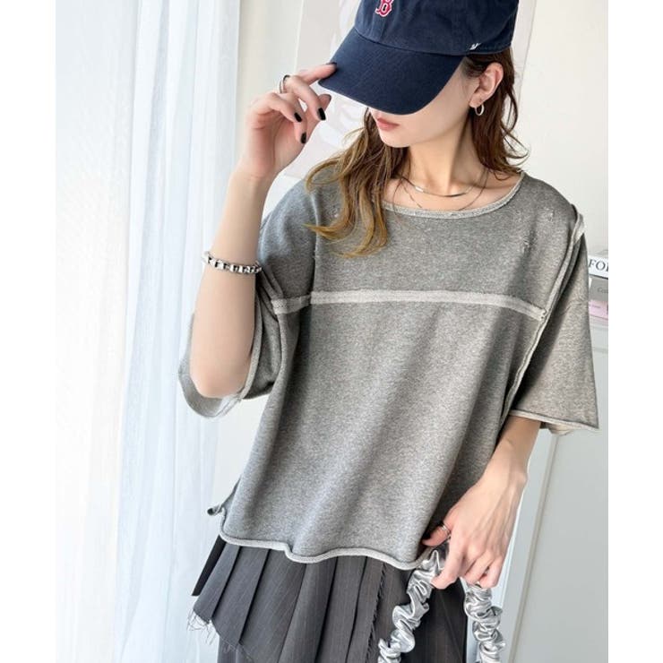 カジュアルコーデ の主役に。半袖ダメージ加工裏毛プルオーバー | Classical Elf  | 詳細画像16 