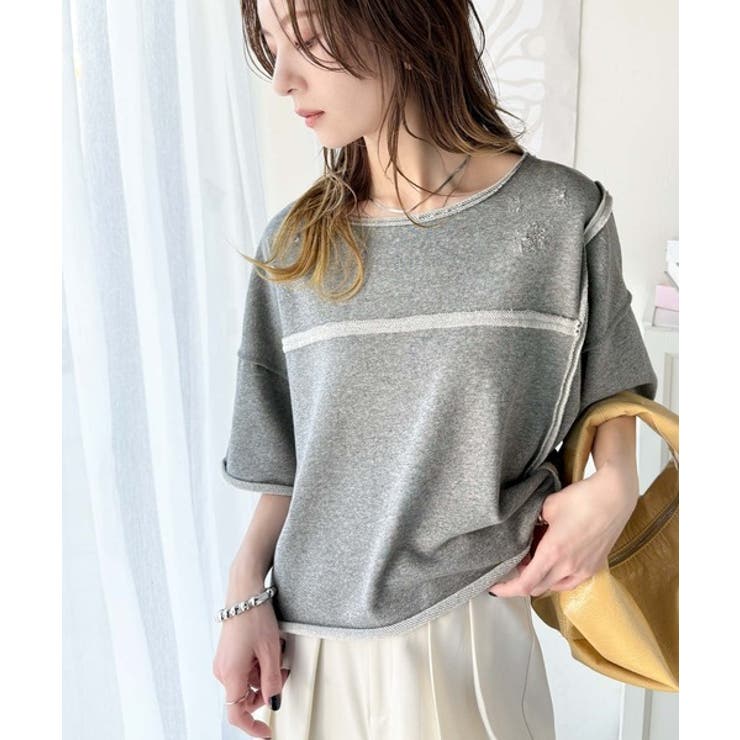 カジュアルコーデ の主役に。半袖ダメージ加工裏毛プルオーバー | Classical Elf  | 詳細画像18 