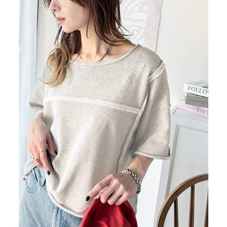 カジュアルコーデ の主役に。半袖ダメージ加工裏毛プルオーバー | Classical Elf  | 詳細画像27 