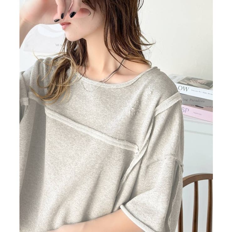 カジュアルコーデ の主役に。半袖ダメージ加工裏毛プルオーバー | Classical Elf  | 詳細画像28 