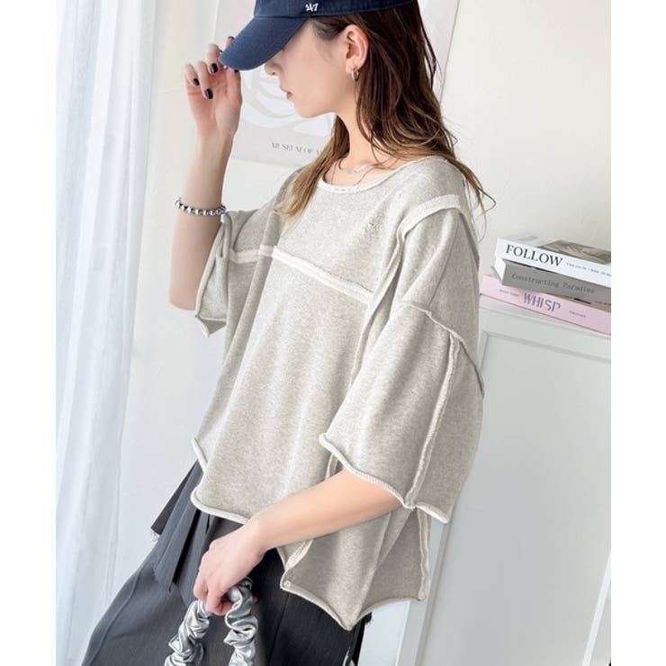 カジュアルコーデ の主役に。半袖ダメージ加工裏毛プルオーバー | Classical Elf  | 詳細画像32 