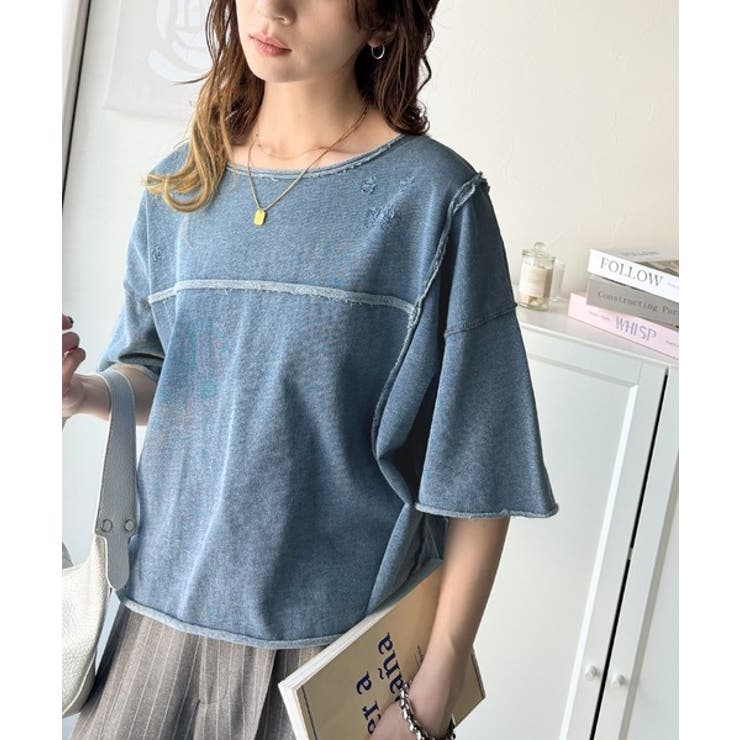 カジュアルコーデ の主役に。半袖ダメージ加工裏毛プルオーバー | Classical Elf  | 詳細画像39 