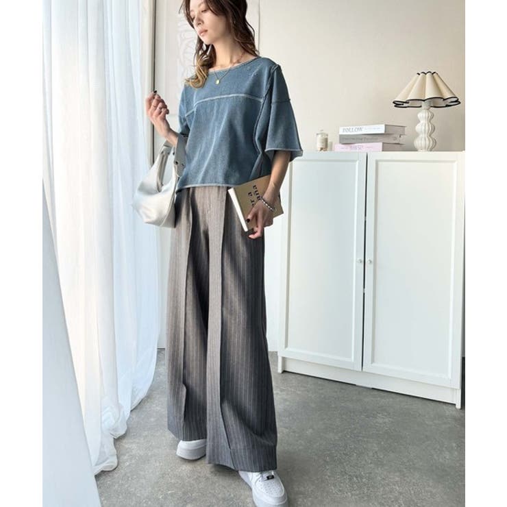 カジュアルコーデ の主役に。半袖ダメージ加工裏毛プルオーバー | Classical Elf  | 詳細画像40 