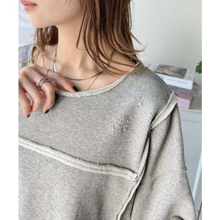 カジュアルコーデ の主役に。半袖ダメージ加工裏毛プルオーバー | Classical Elf  | 詳細画像42 