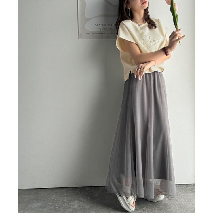 《JaVaジャバコラボ》上品な大人の抜け感。フロントPAEANエンボス加工半袖T… | Classical Elf  | 詳細画像7 