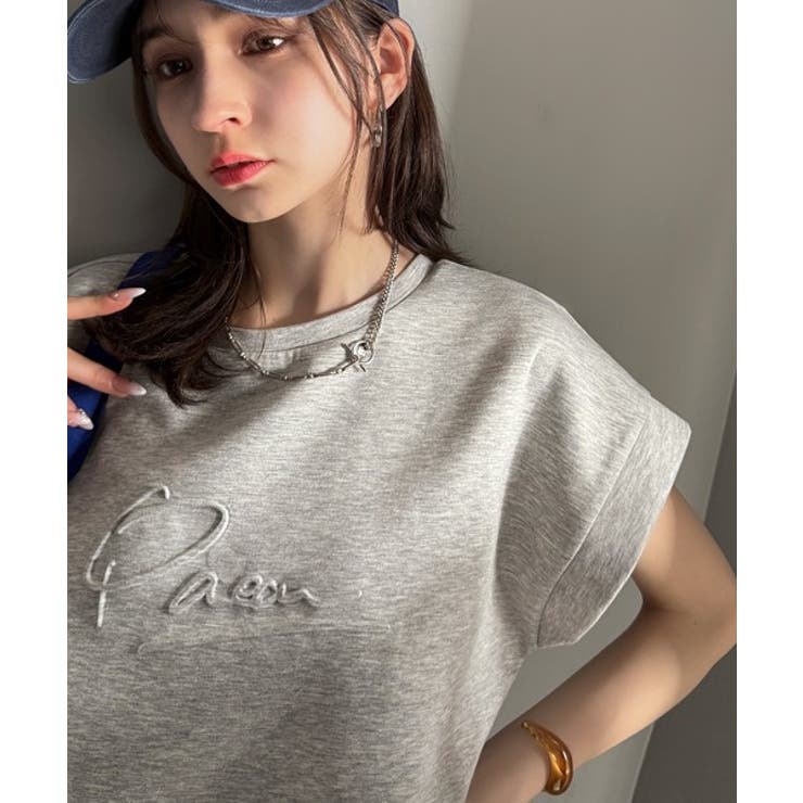 《JaVaジャバコラボ》上品な大人の抜け感。フロントPAEANエンボス加工半袖T… | Classical Elf  | 詳細画像11 