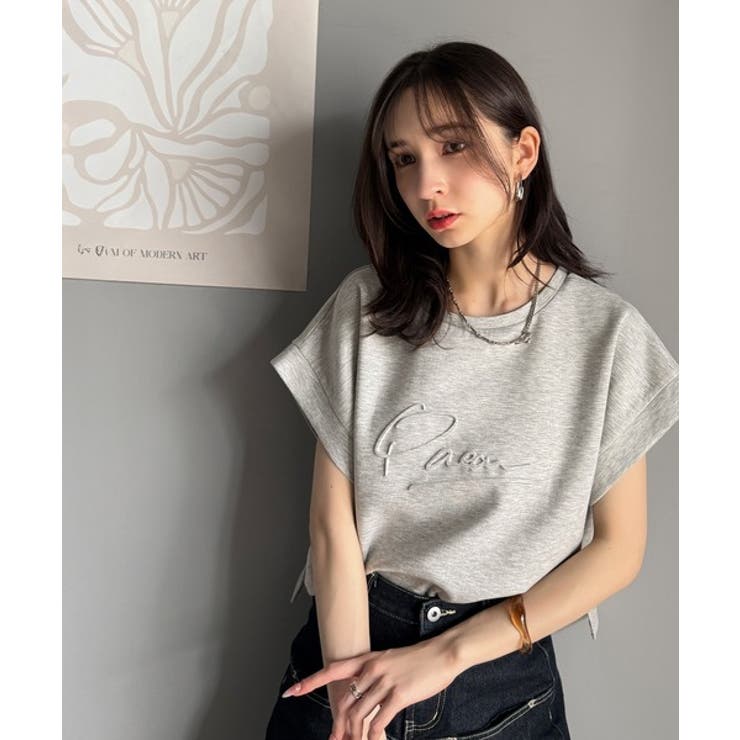 《JaVaジャバコラボ》上品な大人の抜け感。フロントPAEANエンボス加工半袖T… | Classical Elf  | 詳細画像14 