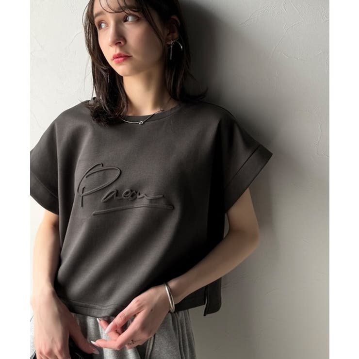 《JaVaジャバコラボ》上品な大人の抜け感。フロントPAEANエンボス加工半袖T… | Classical Elf  | 詳細画像21 