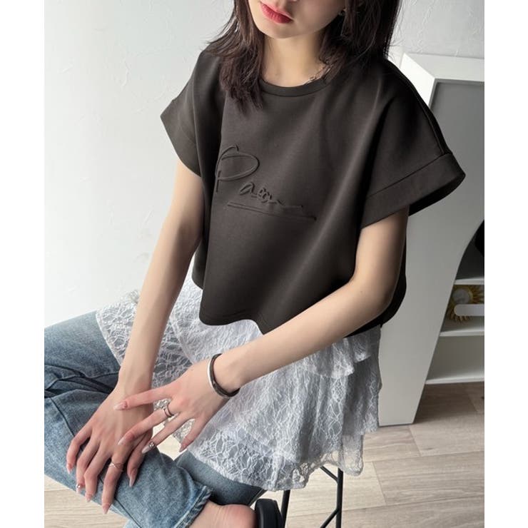 《JaVaジャバコラボ》上品な大人の抜け感。フロントPAEANエンボス加工半袖T… | Classical Elf  | 詳細画像22 