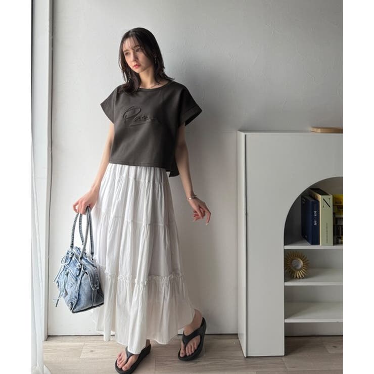 《JaVaジャバコラボ》上品な大人の抜け感。フロントPAEANエンボス加工半袖T… | Classical Elf  | 詳細画像25 