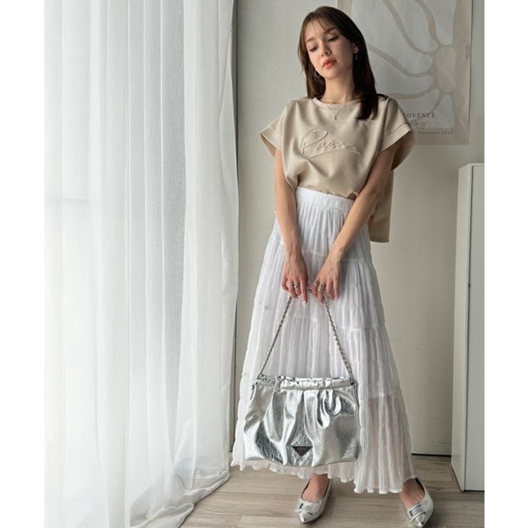 《JaVaジャバコラボ》上品な大人の抜け感。フロントPAEANエンボス加工半袖T… | Classical Elf  | 詳細画像30 