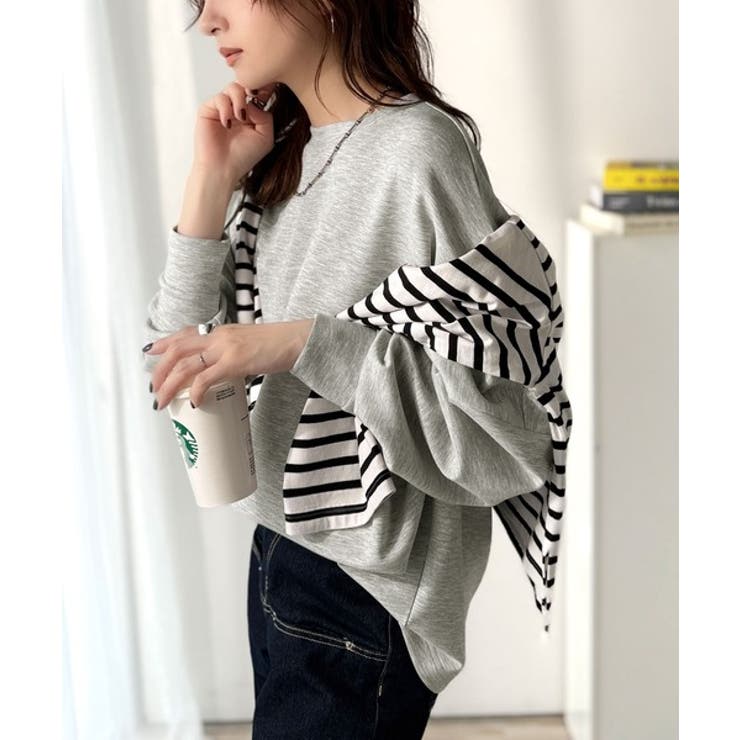 上品な抜け感と艶感◎ドルマンダンボール素材ビッグトレーナー | Classical Elf  | 詳細画像20 