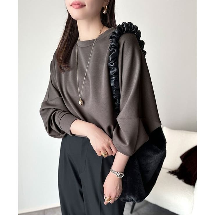 上品な抜け感と艶感◎ドルマンダンボール素材ビッグトレーナー | Classical Elf  | 詳細画像25 